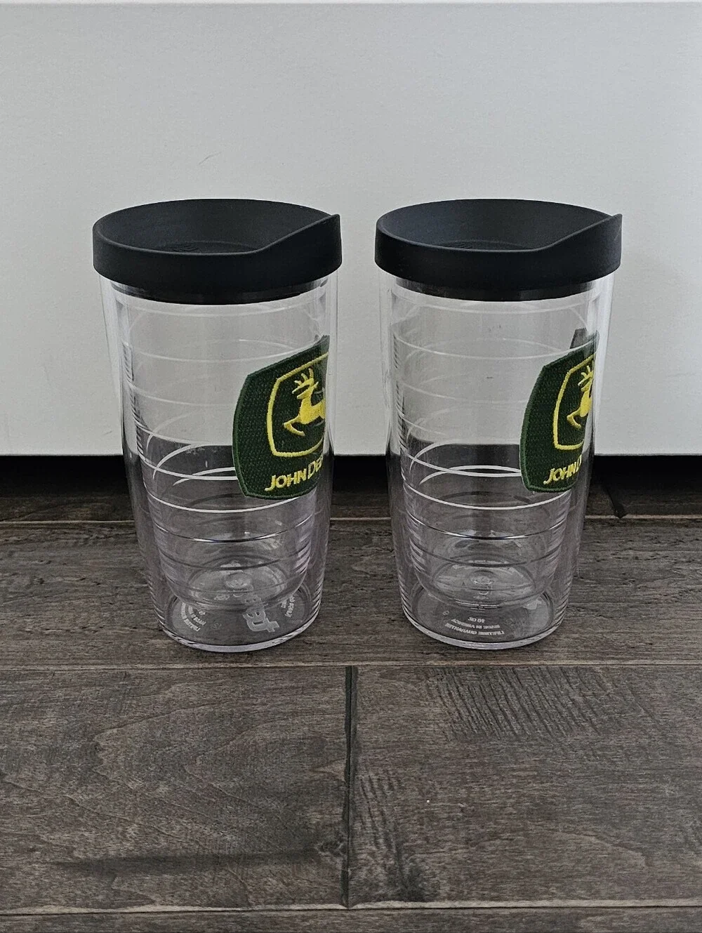 Vintage John Deere Tervis Green & Yellow Tumblers 24 oz - Qty 2
